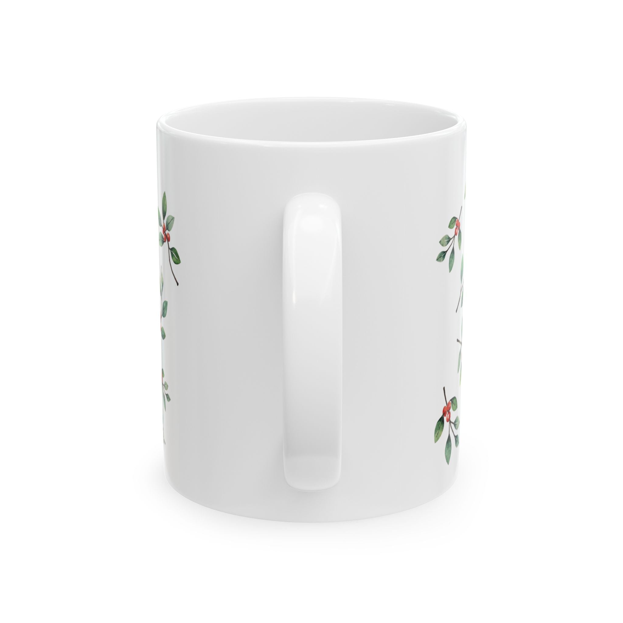 Mistletoe Christmas Ceramic Mug — Cozy Cottagecore Holiday Coffee Cup (11oz, 15oz)