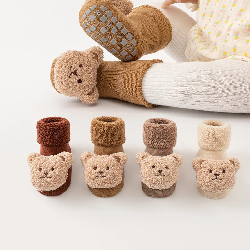 Cozy Cartoon Bear Baby Socks